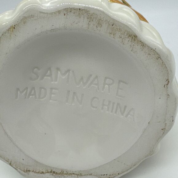 Vintage SAMWARE Made in China Ceramic ASPARAGUS SMALL canister/lid 1 of Set Of 3 - Picture 6 of 11